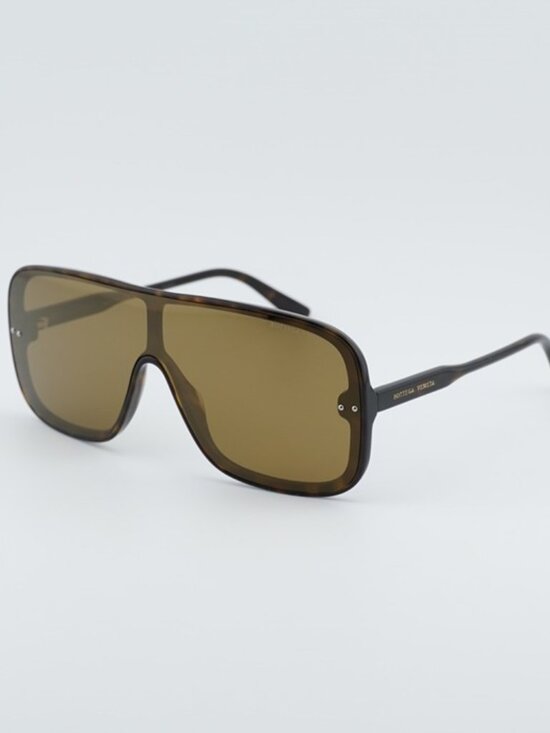 Bottega Veneta BV0167S 003 Sunglasses Havana Shield Frame, Brown Lenses main image 6
